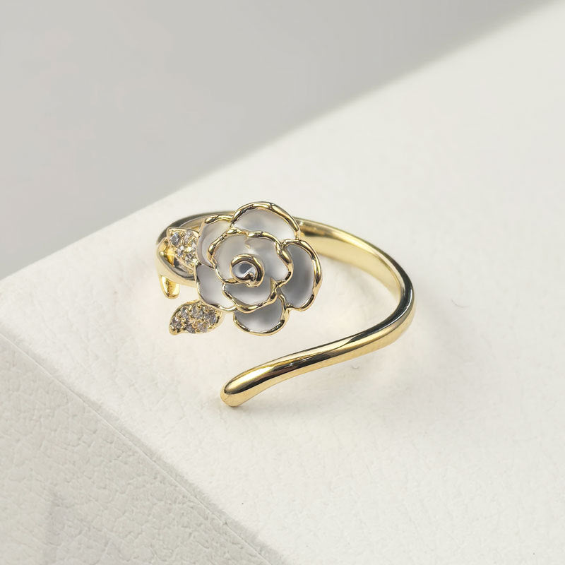 lvory Rose Pavé Open Ring
