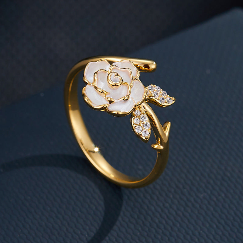 lvory Rose Pavé Open Ring