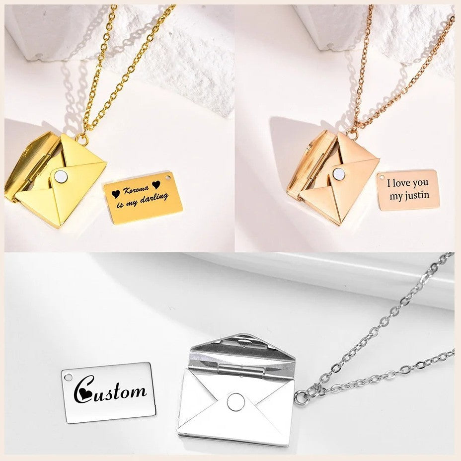 Heart-Sealed Love Letter Locket Necklace