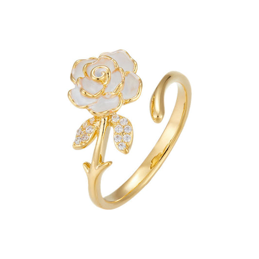 lvory Rose Pavé Open Ring
